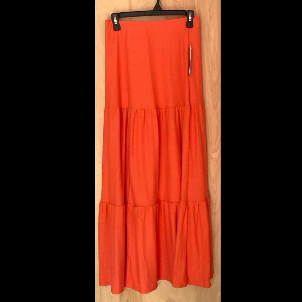 Derek Heart Orange Tiered Skirt - NWT